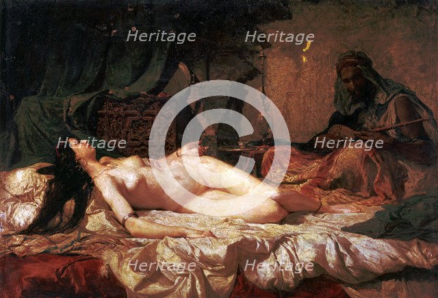 The Odalisque', 1861, oil by Marià Fortuny.