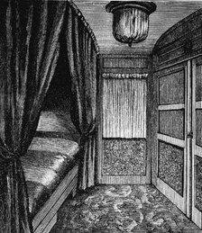 Sleeping compartment on the Orient Express, c1895. Artist: Unknown