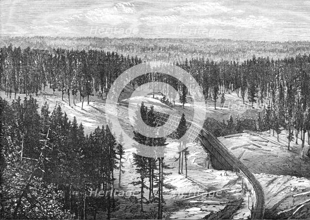 The Central Pacific Railway, North America: Long Ravine Bridge, 1868. Creator: Unknown.