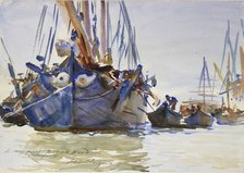 Italian sailing Vessels at Anchor, c1904-1907 Artist: John Singer Sargent.