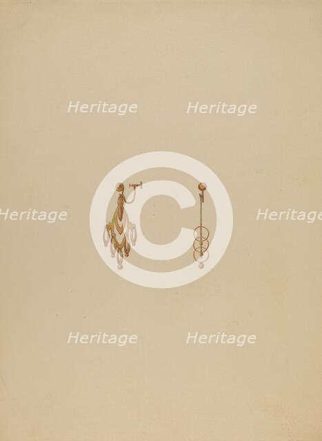 Earrings, c. 1937. Creator: Vincent Burzy.