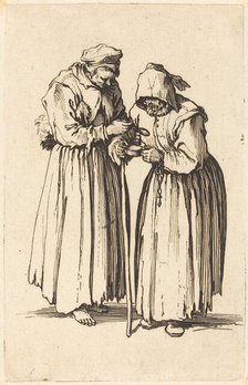 Two Beggar Women, c. 1622. Creator: Jacques Callot.