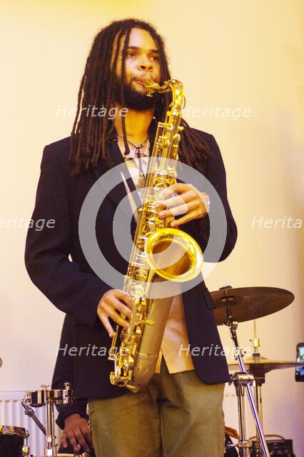 David Kayode, Gary Crosby Sextet, National Jazz Archive, Loughton, Essex, October 2023. Creator: Brian O'Connor.