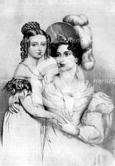 Princess Victoria and her mother in 1834, (1901).Artist: George Hayter