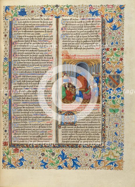 Devils Preaching, about 1440-1450. Creator: Master of the Oxford Hours.