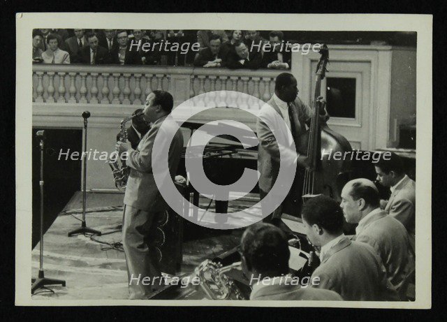 The Count Basie Orchestra in concert, c1950s. Artist: Denis Williams