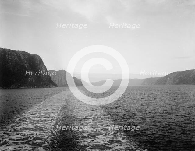 Saguenay River and Cape Trinity, Quebec, between 1890 and 1901. Creator: Unknown.