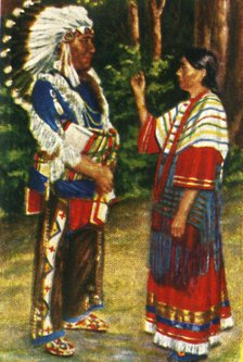 Native American couple, c1928. Creator: Unknown.