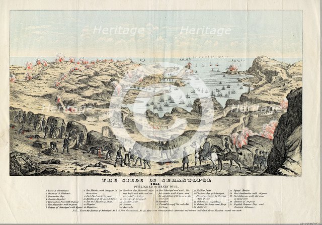The Siege of Sevastopol, 1855. Artist: Sinclair, Thomas S. (ca. 1805-1881)