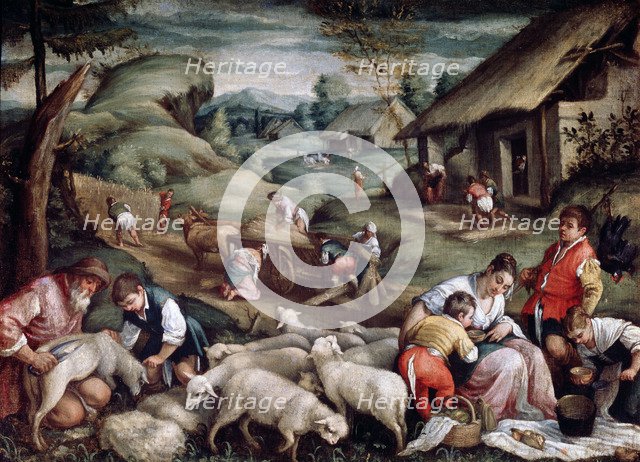 'Summer. Sheep Shearing', c1570-c1580. Artist: Francesco Bassano II