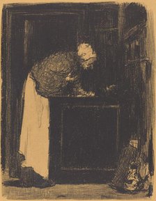 Old Woman at a Stove (Vielle Femme au Fourneau), 1893. Creator: Edouard Vuillard.