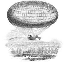 Ascent of Bell's Aerial Machine, from Vauxhall Gardens, 1850. Creator: Unknown.