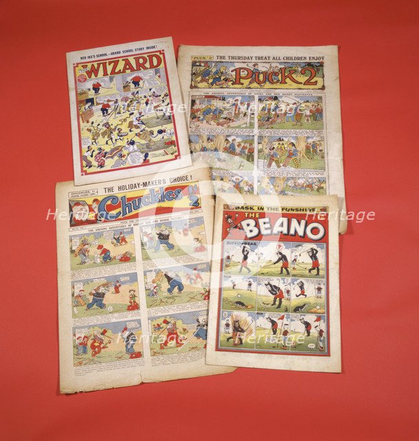 Children's comics with golfing themes, c1950s-c1960s. Artist: Unknown