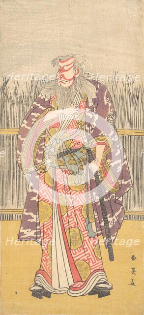 Unidentified Actor of the Ichikawa Line in the Role of Hige no Ikyu, ca. 1795. Creator: Katsukawa Shun'ei.