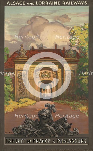 Chemins de fer d'Alsace et Lorraine. La Porte de France à Phalsbourg, c. 1930. Creator: La Nézière, Joseph de (1873-1944).