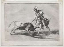 The Cid Campeador Spearing Another Bull, 1815-1816. Creator: Francisco de Goya (Spanish, 1746-1828).