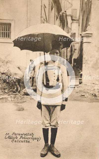 'Parawallah (Native Policeman) Calcutta', c1900. Artist: Unknown.