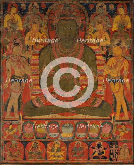 Amoghasiddhi, the Buddha of the Northern Pure Land, ca. 1200-50. Creator: Unknown.