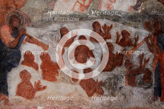 Fresco in the Cathedral of Our Lady of the Sign, Novgorod, Early 18th cen.. Artist: Bakhmatov, Ivan Yakovlevich (active Early 18th cen.)