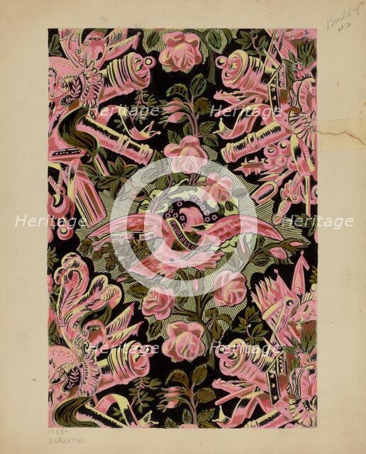 Wall Paper, c. 1937. Creator: Elizabeth Valentine.