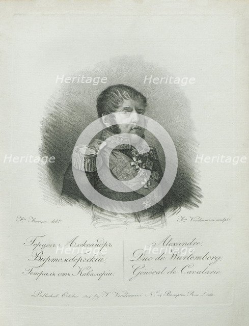 Duke Alexander of Württemberg (1771-1833), 1813.