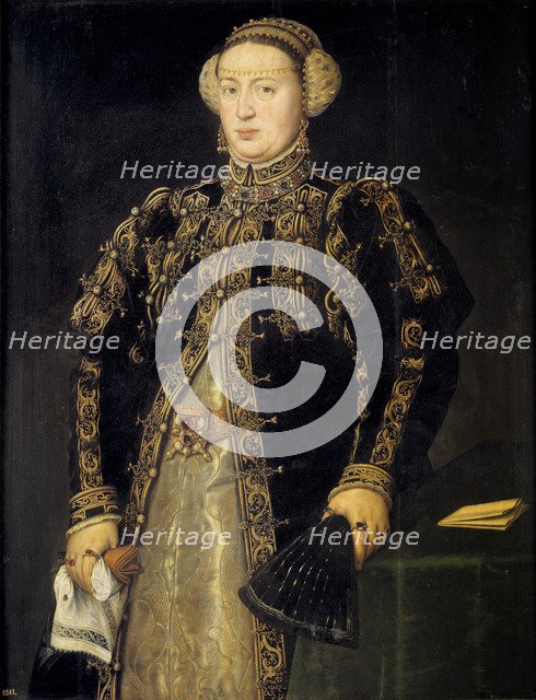 Catherine of Austria (1507-1578), Queen of Portugal, 1552-1553. Artist: Mor, Antonis (Anthonis) (c. 1517-1577)