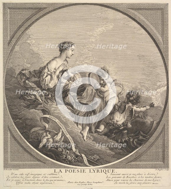 Lyrical Poetry, ca. 1741. Creator: Claude Augustin Duflos le Jeune.