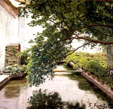 Patio of a masia (Catalan farm)', it corresponds to the stage in which the painter and writer set…