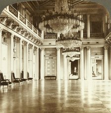 'The great ball-room at the Palace, Christiania, Norway', c1905. Creator: Unknown.