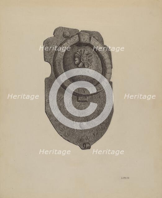 Door Knocker, c. 1940. Creator: Jacob Lipkin.