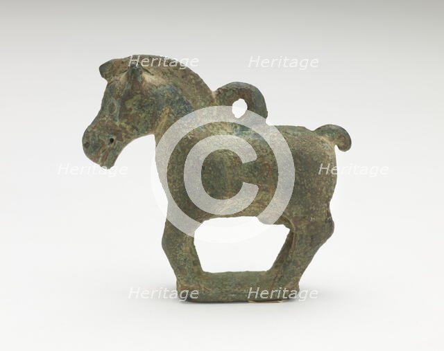 Ornament in the form of a standing horse, Period of Division, 220-589. Creator: Unknown.