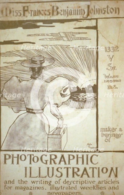Miss Frances Benjamin Johnston, 1332 V St., Washington, D.C., makes a business of..., 1895. Creator: Frances Benjamin Johnston.