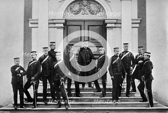Field Marshal Lord Roberts and his headquarters staff, Kilmainham, Ireland, 1896.Artist: Lafayette