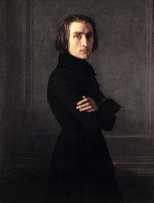 Portrait of Franz Liszt (1811-1886), composer and pianist, 1839. Creator: Henri Lehmann.