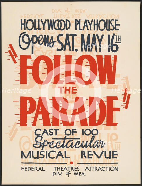Follow the Parade, Los Angeles, 1936. Creator: Unknown.