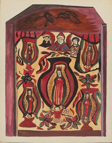 Plate 32: Our Lady of Guadalupe": From Portfolio "Spanish Colonial Designs of New Mexico", 1935/1942 Creator: Unknown.