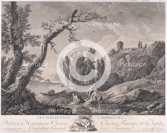 The Laboring Italian Women, 1765. Creator: Jacques Aliamet.