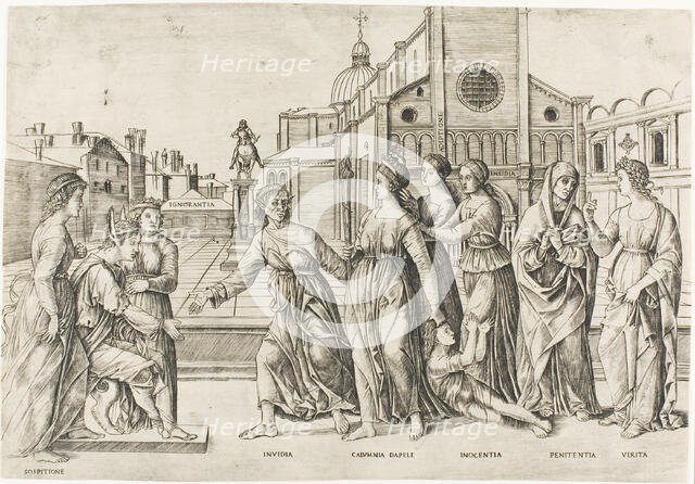 The Calumny of Apelles, 1500/1506. Creator: Girolamo Mocetto.