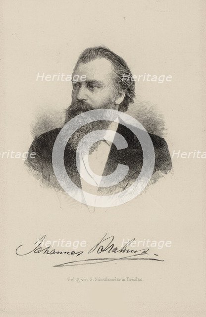 Portrait of the composer Johannes Brahms (1833-1897), 1870.