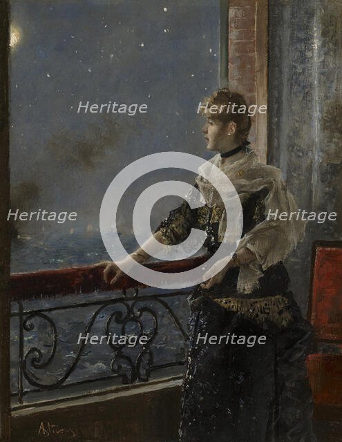 Moonlight (Au Clair De La Lune), c1885. Creator: Alfred Stevens.