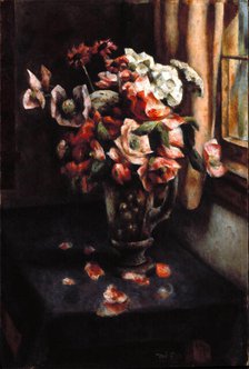 Flowers in a Glass Vase, 1927. Creator: Henry Lee McFee.