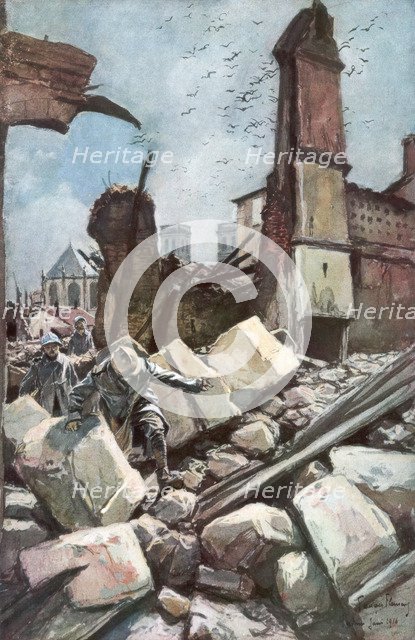 'On the Old Walls of Verdun', France, June 1916, (1926).Artist: Francois Flameng