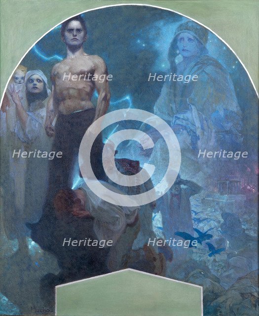 By one's own strength II, 1911. Artist: Mucha, Alfons Marie (1860-1939)