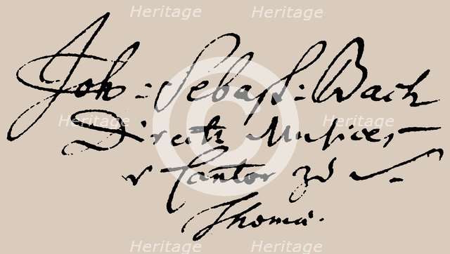 Signature of Johann Sebastian Bach.
