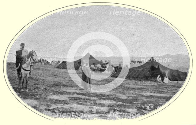 ''Un campement de nomades sur les Hauts Plateaux; Afrique du nord', 1914. Creator: Jules Gervais-Courtellemont.