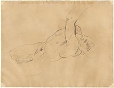 Falling Male Nude [verso], 1918-1919. Creator: John Singer Sargent.