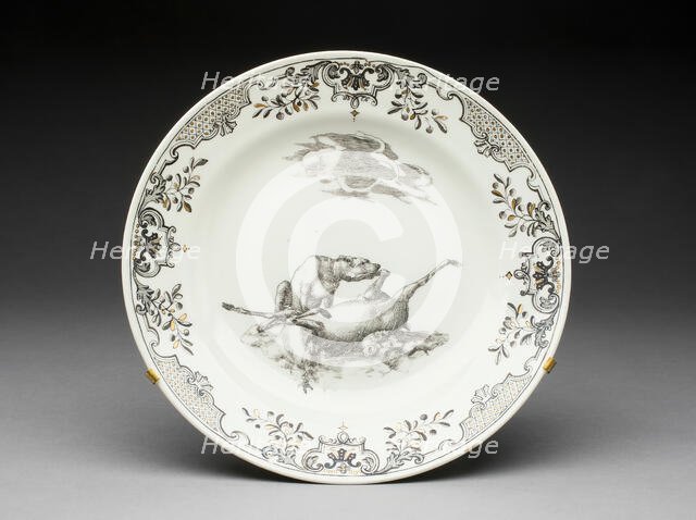 Plate, Vienna, c. 1735. Creator: Du Paquier Porcelain Manufactory.