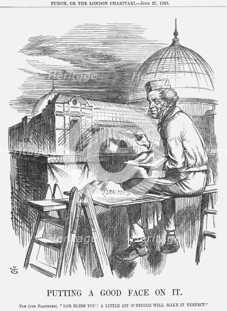 'Putting a Good Face On It', 1863. Artist: John Tenniel