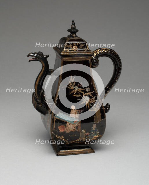 Coffeepot, Meissen, c. 1715. Creator: Meissen Porcelain.