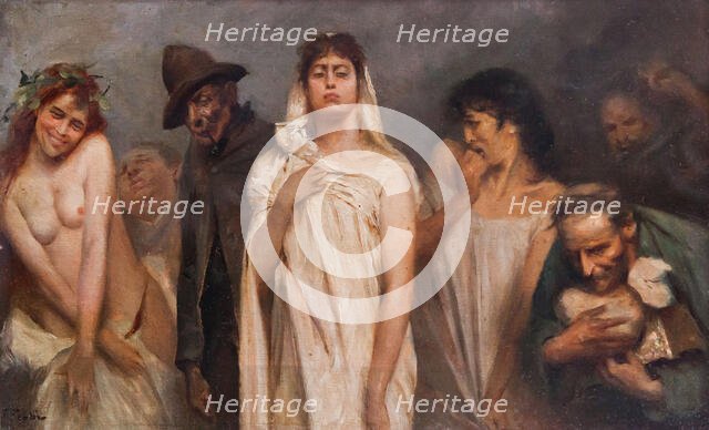 I sette vizi capitale (The seven main sins). Creator: Fabbi, Fabio (1861-1946).